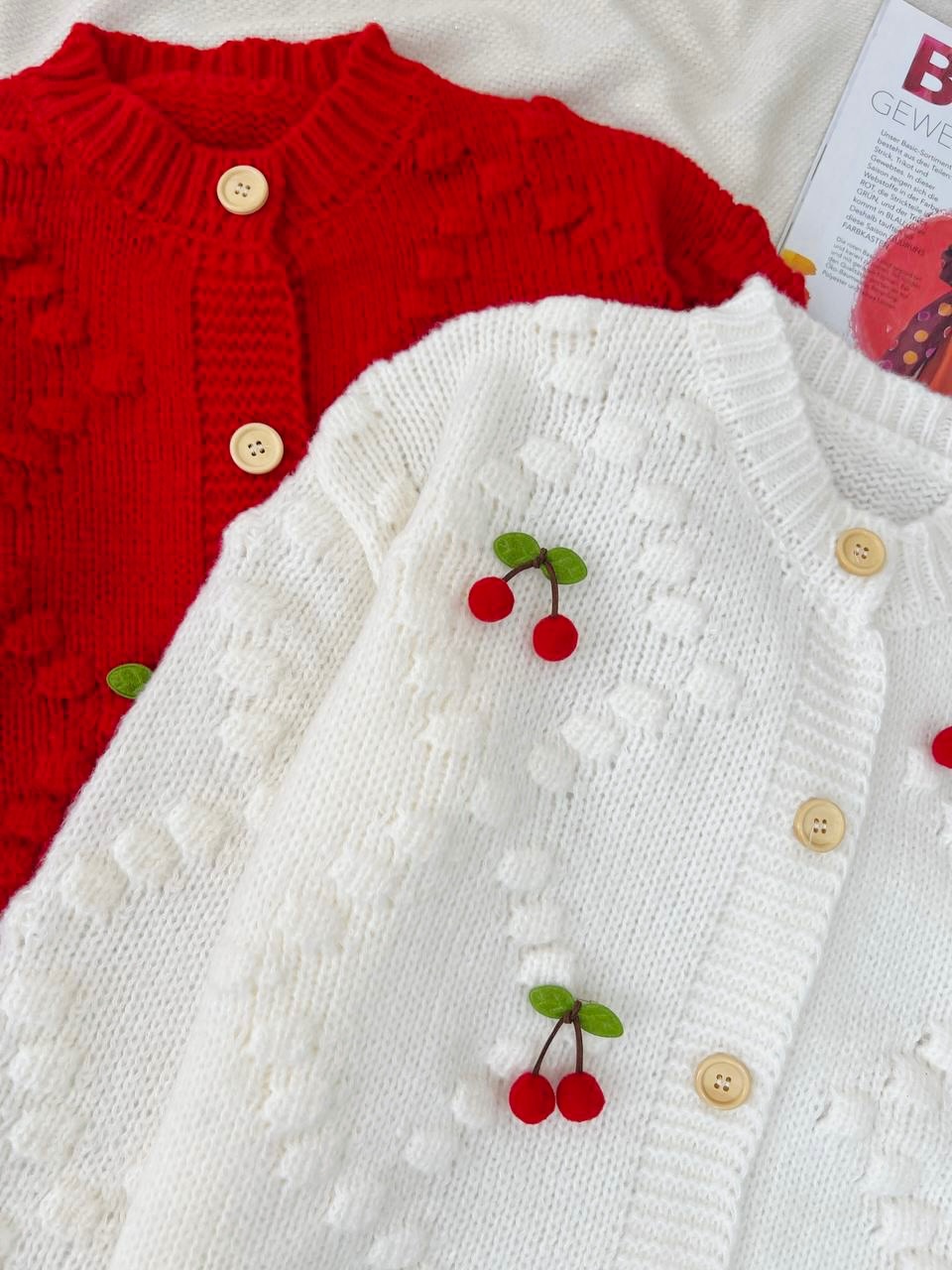 ژاکت بافت آلبالو کد 5128