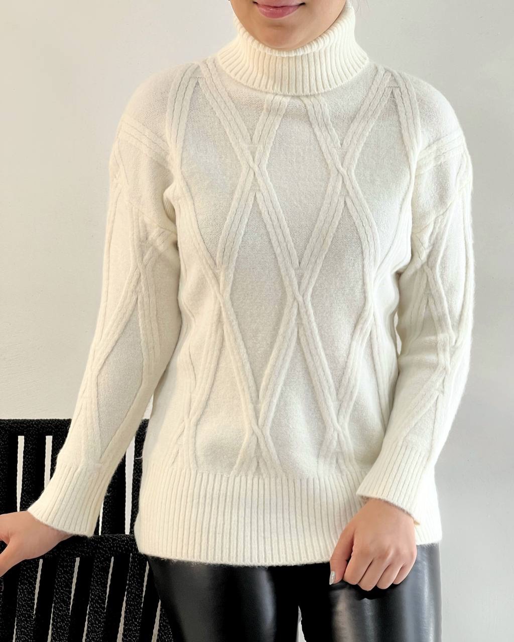 پلیور بافت یقه اسکی گرم بالا کد 5130