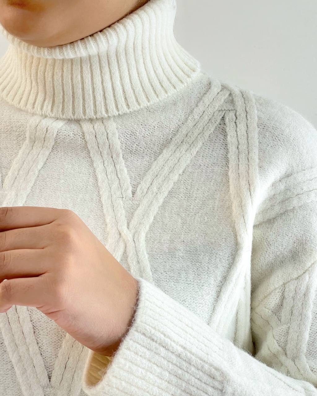 پلیور بافت یقه اسکی گرم بالا کد 5130