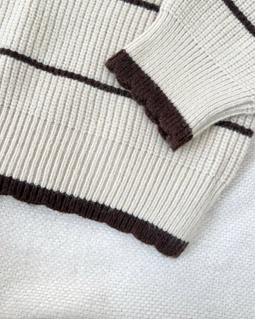 پلیور بافت گلدوزی راه راه کد 5141