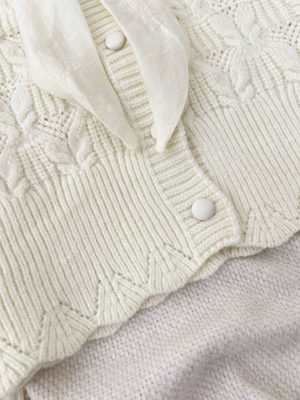 ژاکت بافت یقه پاپیون مدل 2 کد 5144