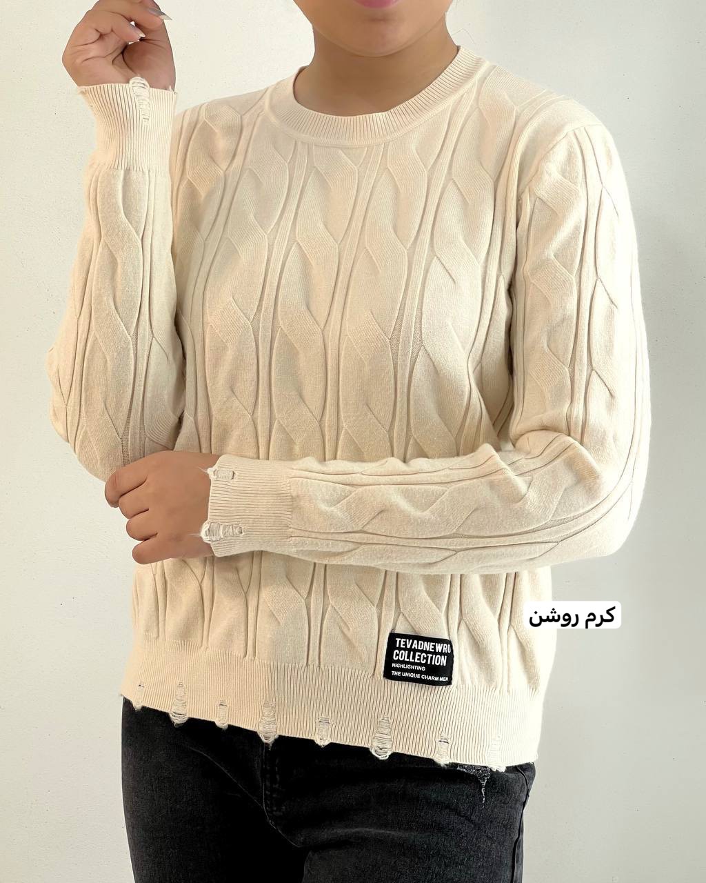 پلیور بافت یقه گرد 5 رنگ کد 5125