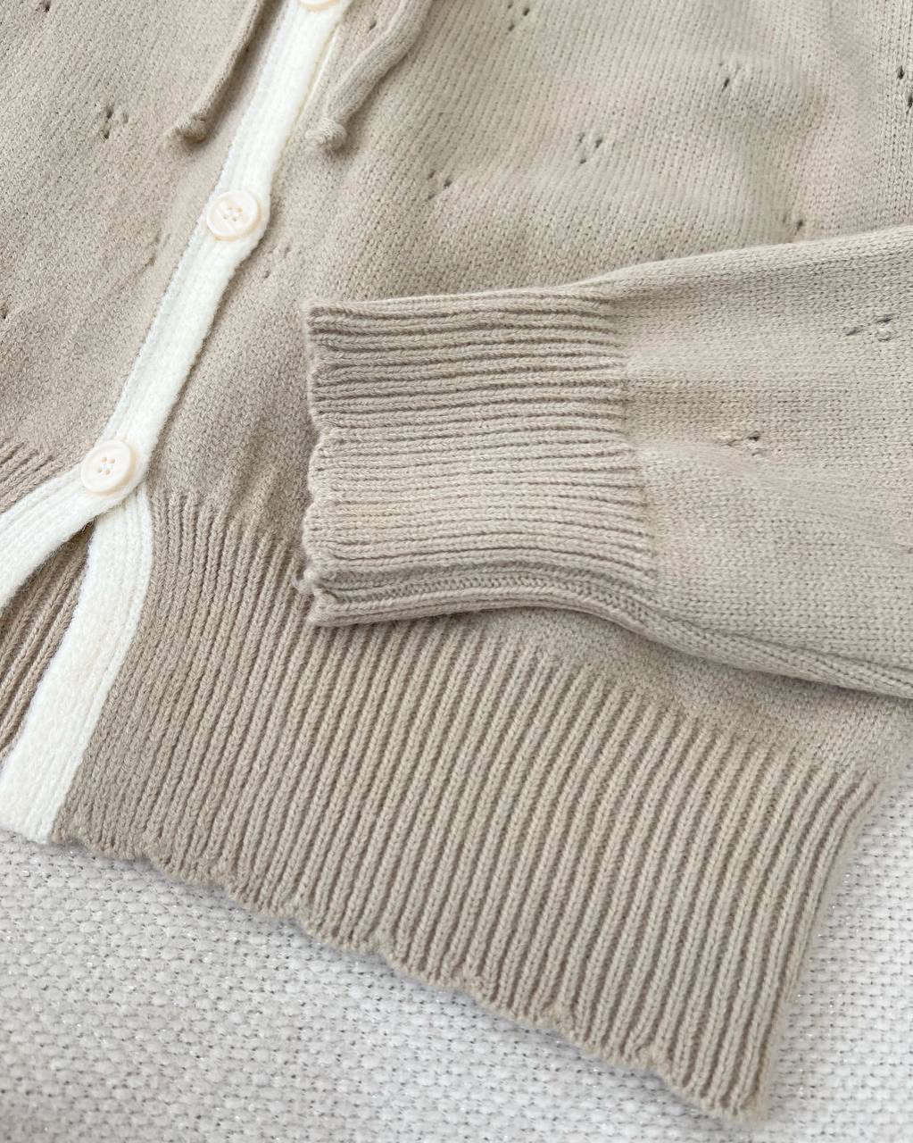 ژاکت بافت عروسکی سرشانه چین کد5147