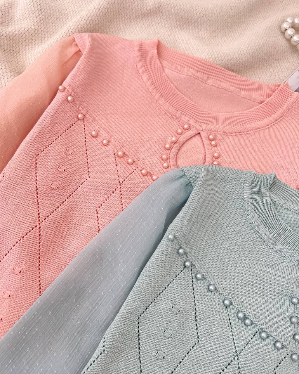 پلیور بافت استین حریر کد5149