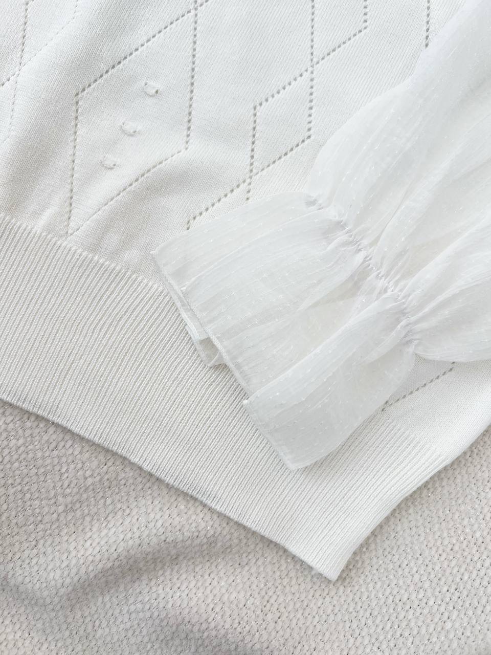 پلیور بافت استین حریر کد5149