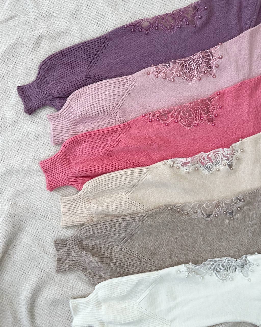 پلیور بافت استین کار شده کد 5150