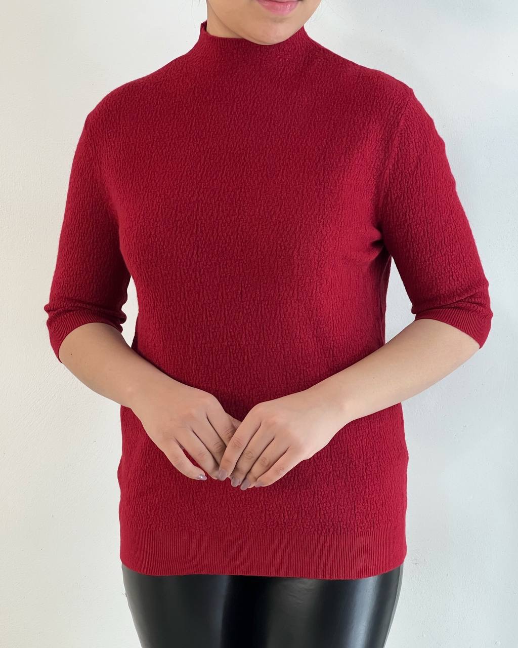 بلوز بافت استین سه ربع کد5160