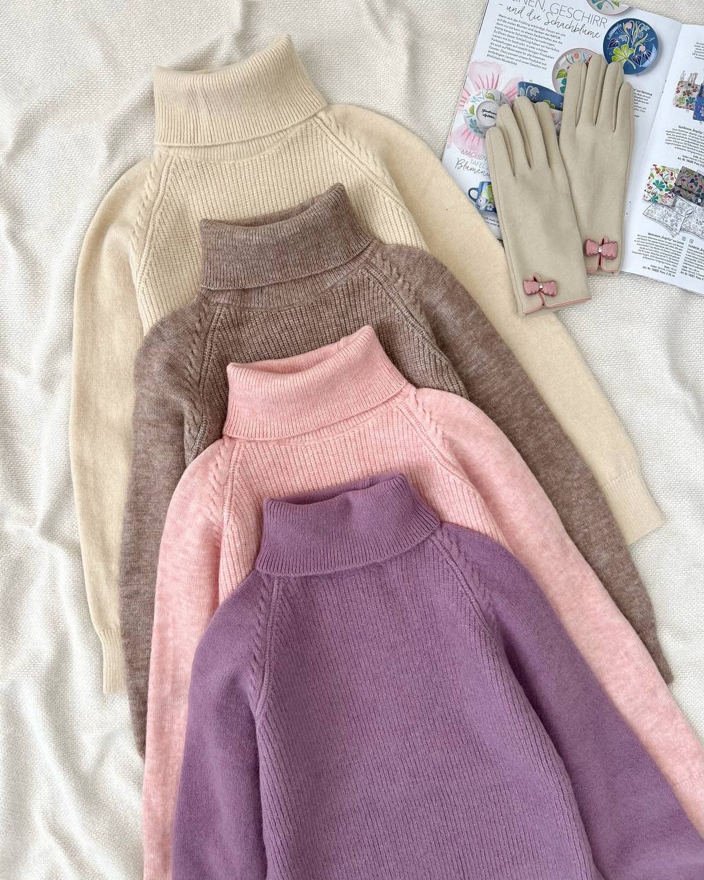 پلیور بافت یقه اسکی گرم بالا کد5161