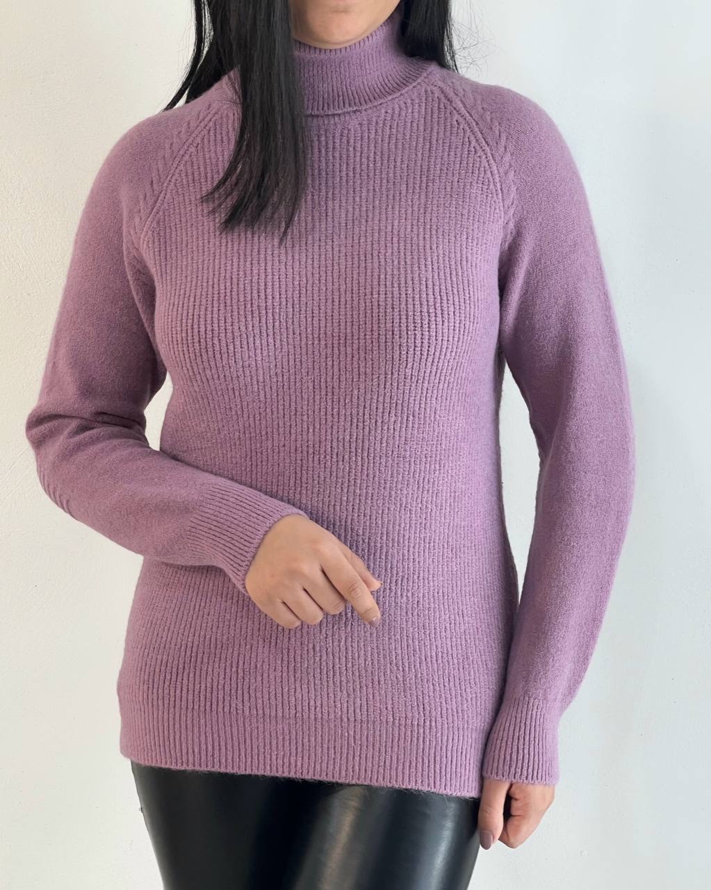 پلیور بافت یقه اسکی گرم بالا کد5161