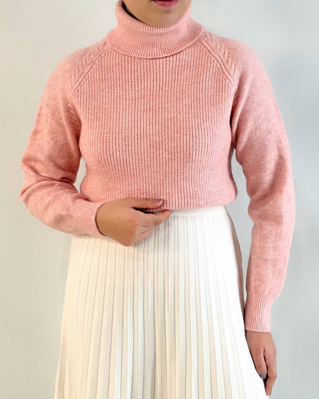 پلیور بافت یقه اسکی گرم بالا کد5161