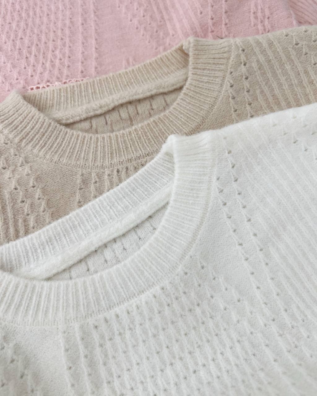 پلیور بافت گل برجسته پاپیون کد 5165