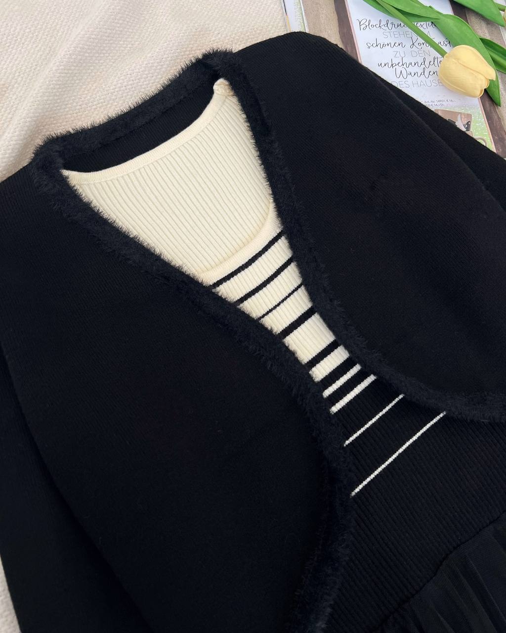 ست سارافون و کت بافت کد 5166