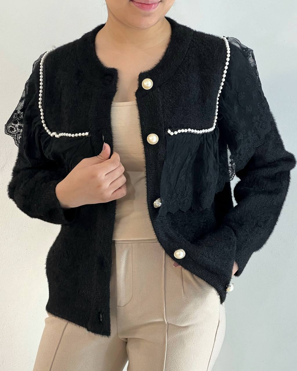 ژاکت بافت موهر پنبه ای کد 5173