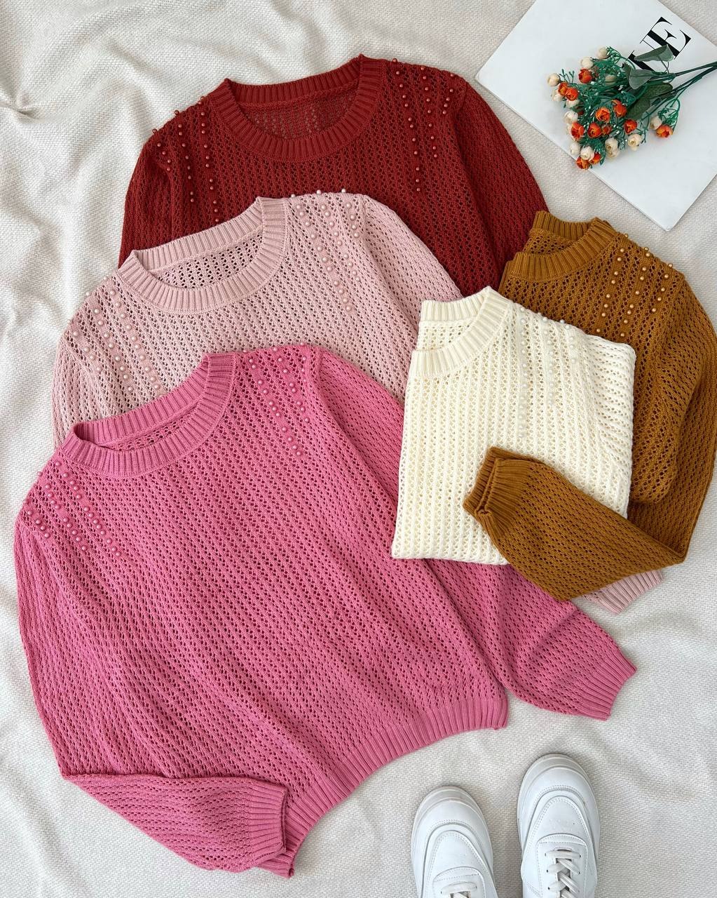 پلیور بافت قلاب بافی کد 5174