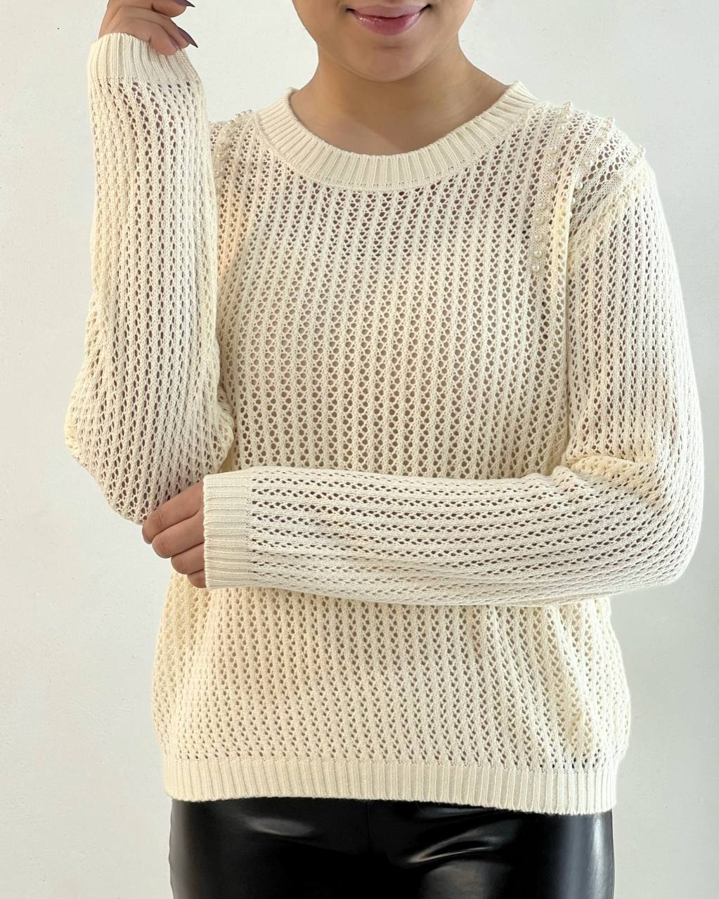 پلیور بافت قلاب بافی کد 5174