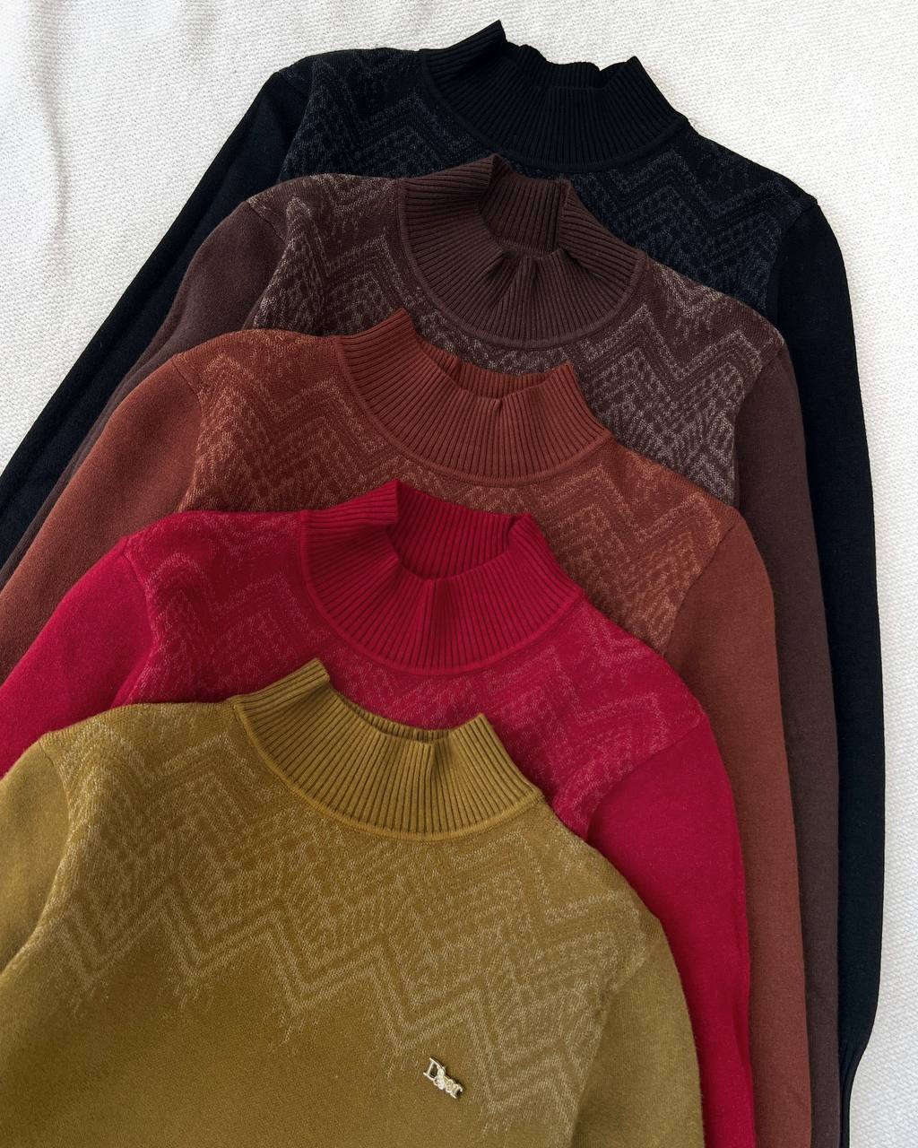 پلیور بافت داخل خز یقه ایستاده کد 5175