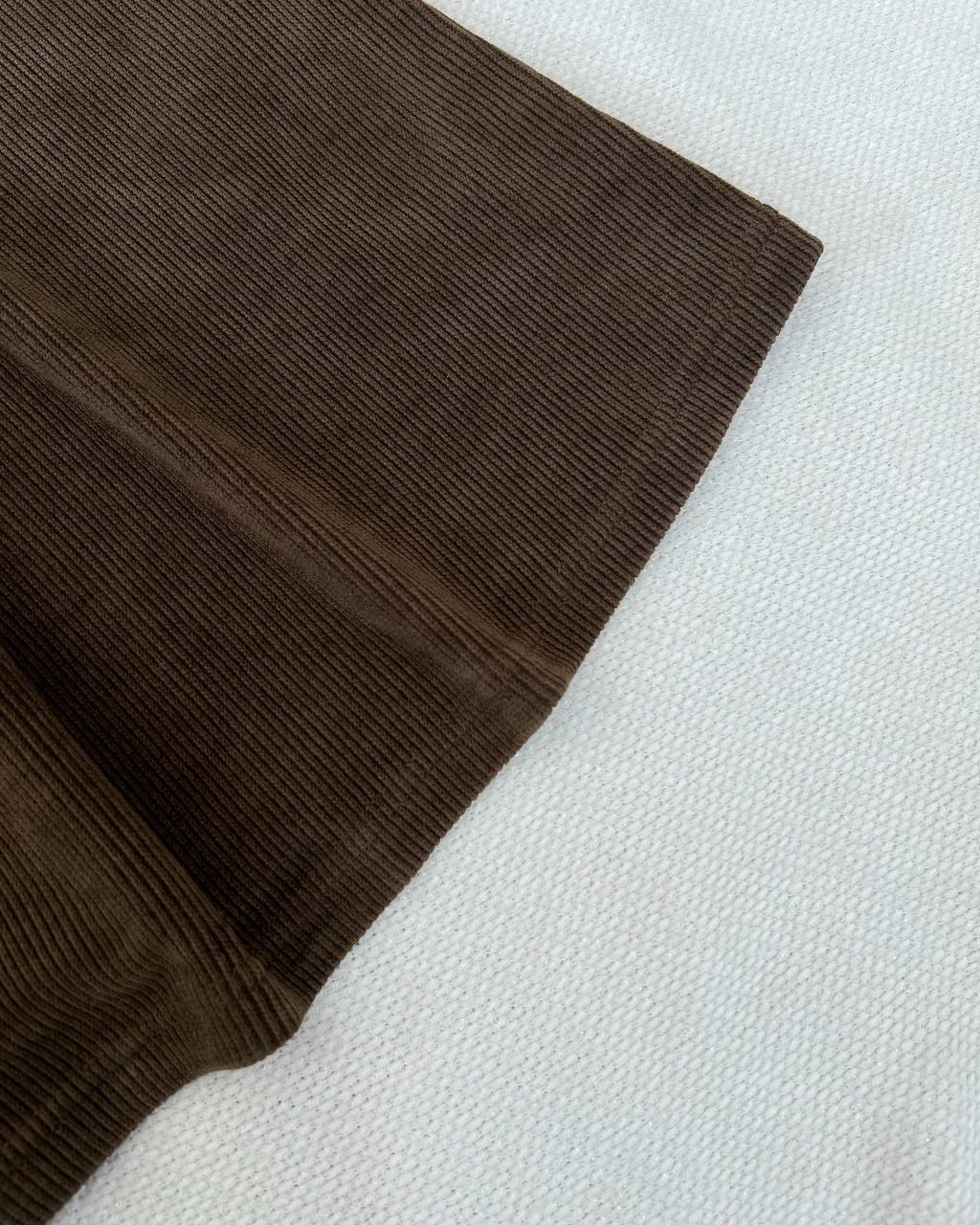 پیراهن مخمل آستین گیپور قهوه ای کد 5176