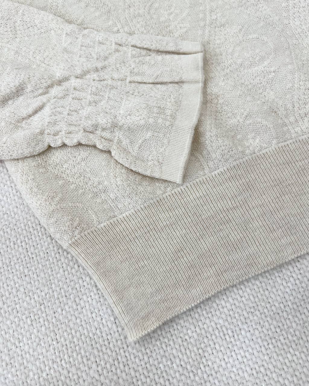 پلیور بافت سرشانه دکمه آستین مچی کد 5178