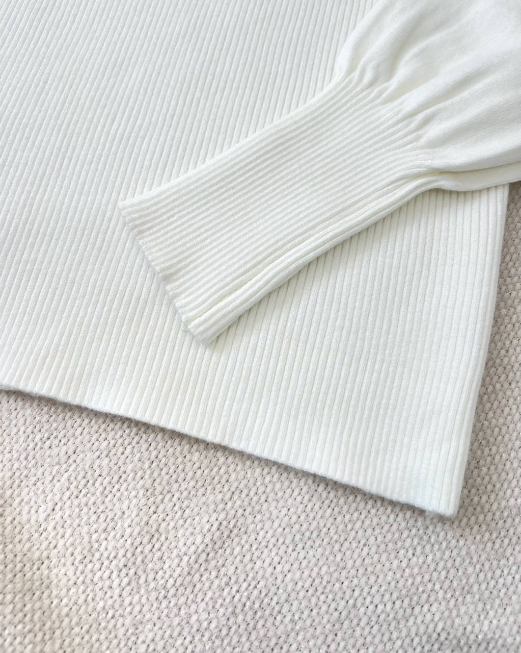 پلیور بافت آستین مچی سرشانه چین دار کد 5179