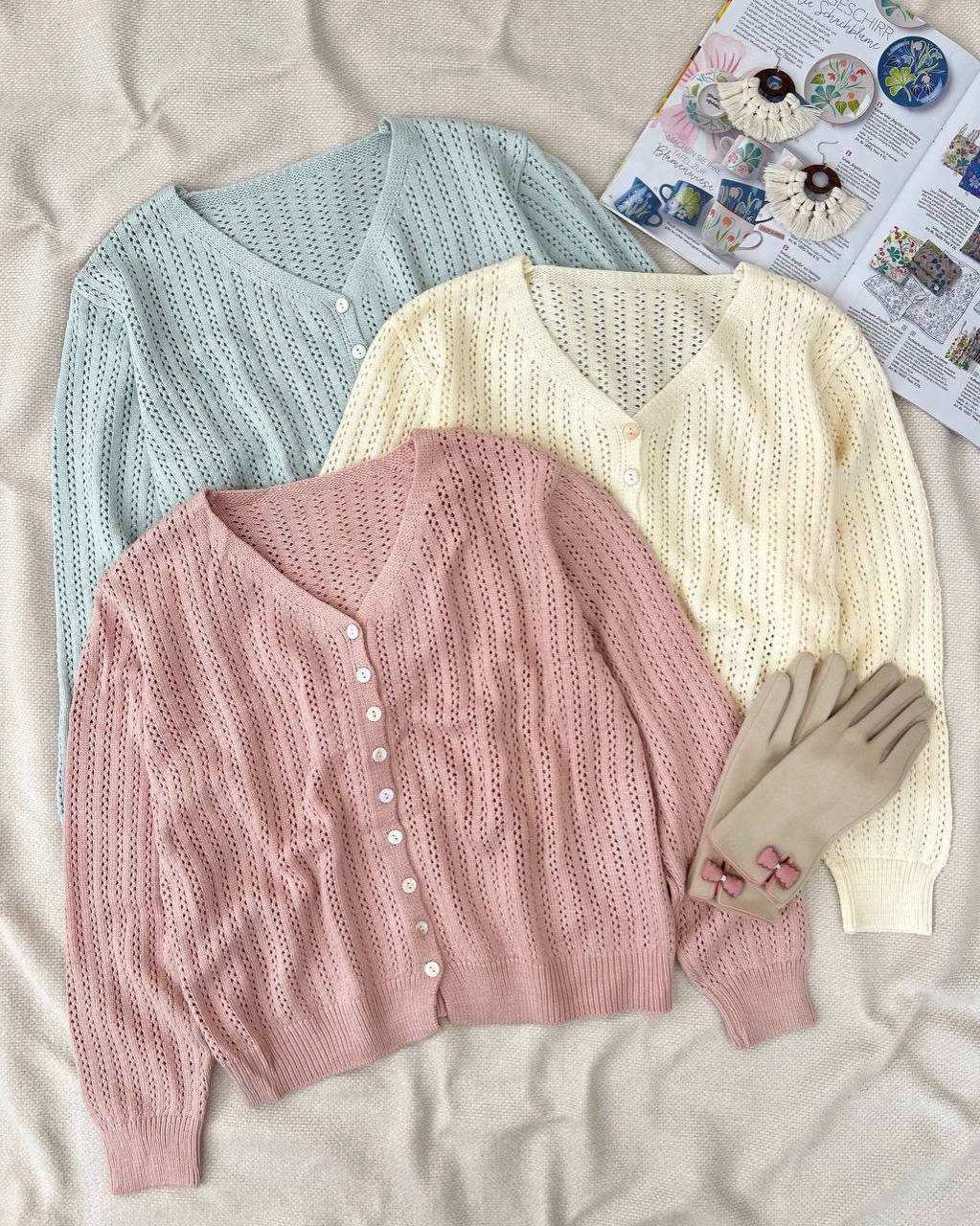 ژاکت بافت قلاب بافی کد 5180