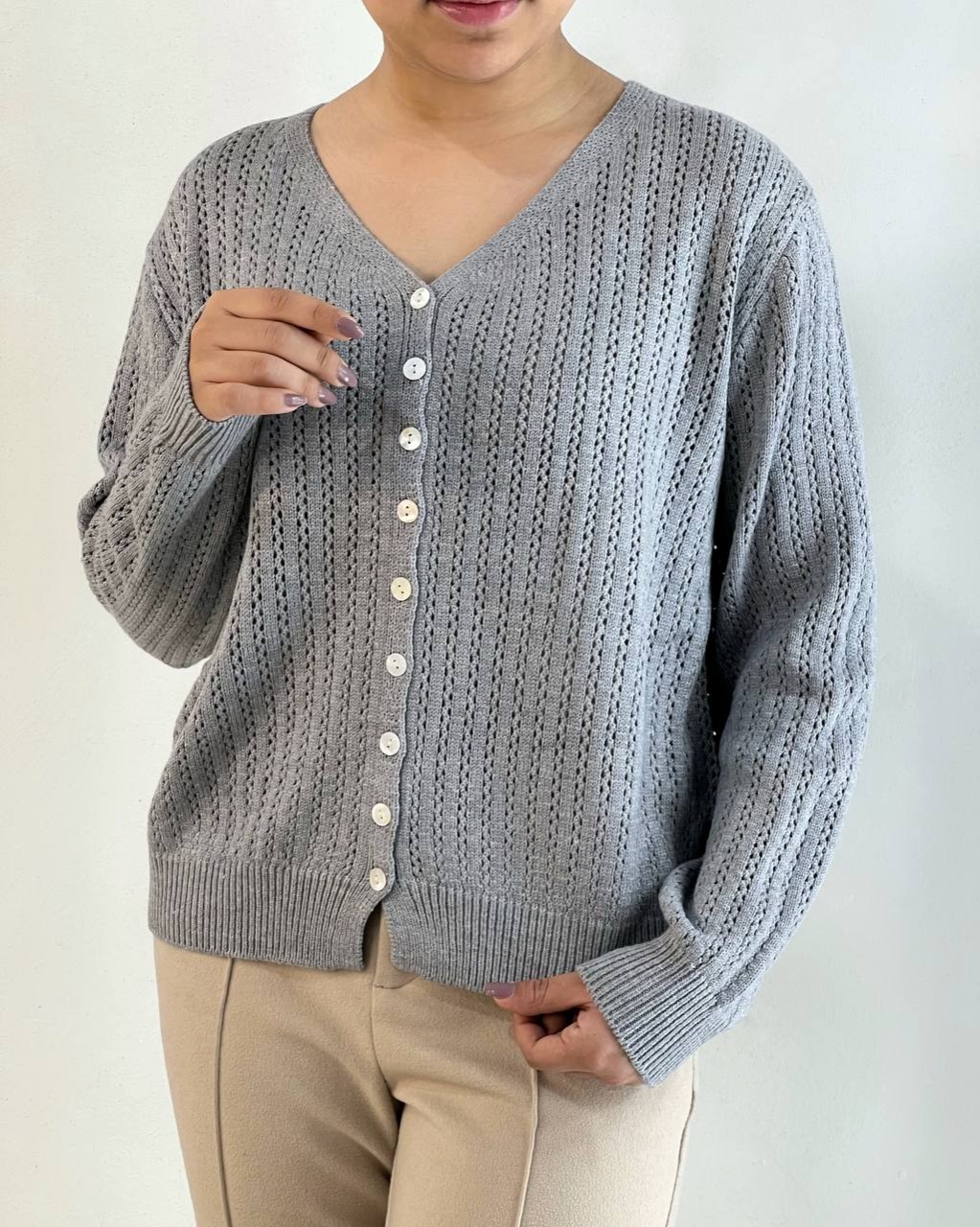 ژاکت بافت قلاب بافی کد 5180