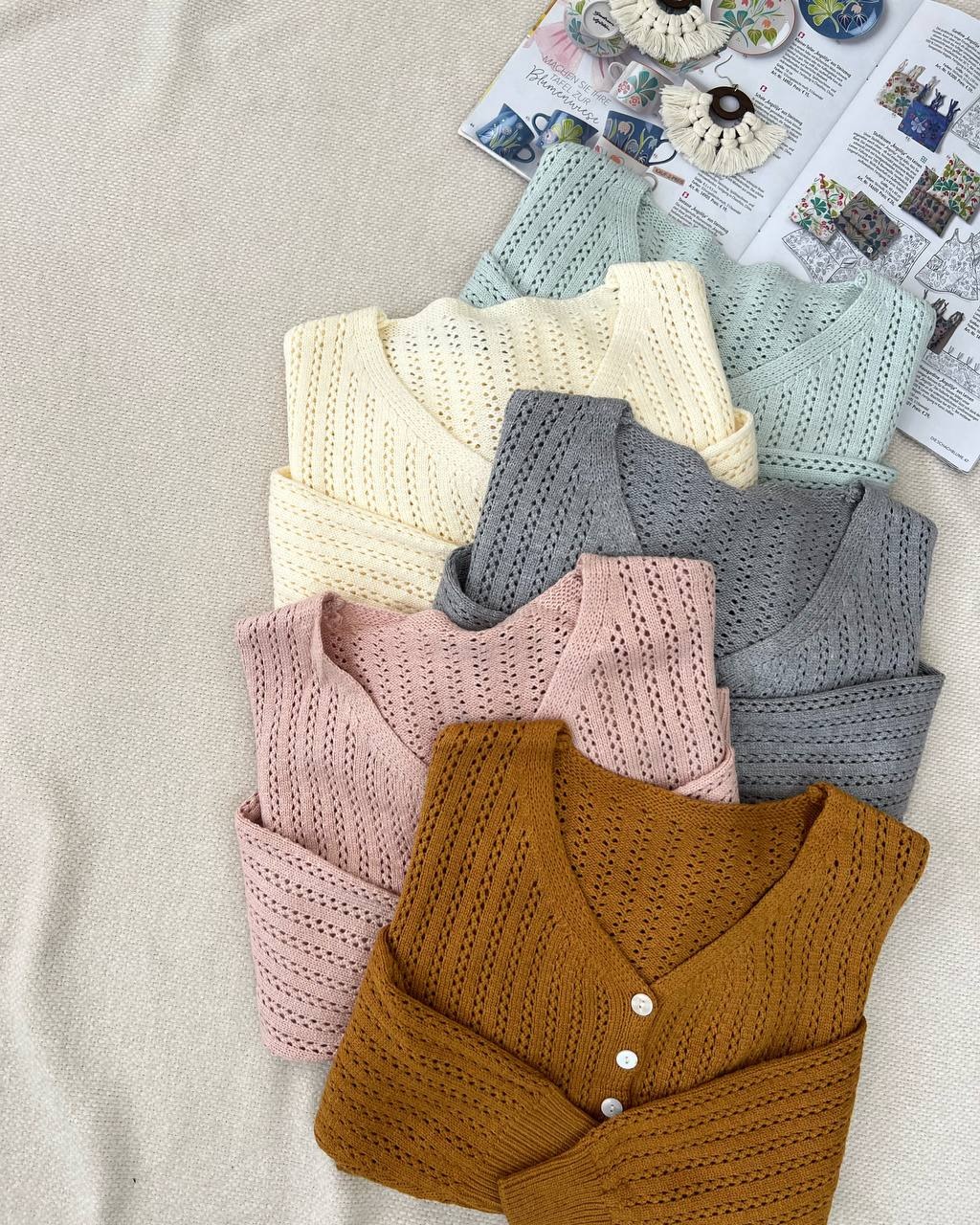 ژاکت بافت قلاب بافی کد 5180