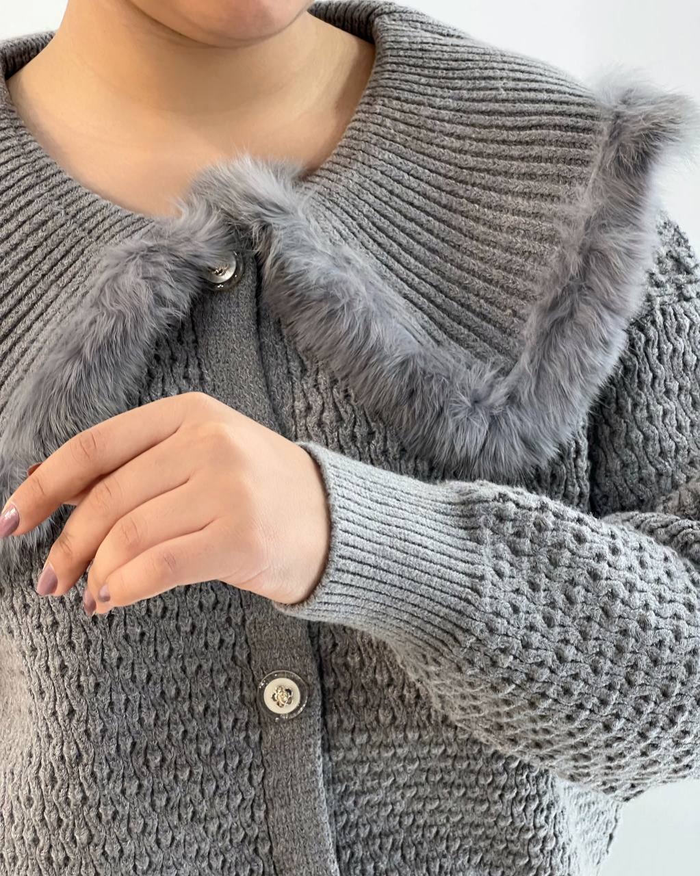 ژاکت بافت پرنسسی گرماژ بالا کد 5182