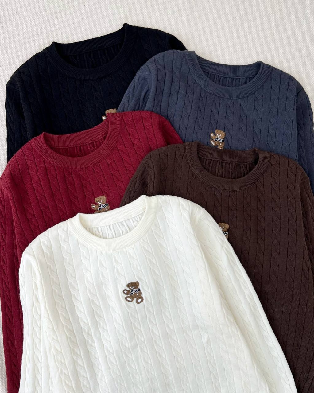 پلیور بافت زنجیری باگلدوزی تدی کد 5186