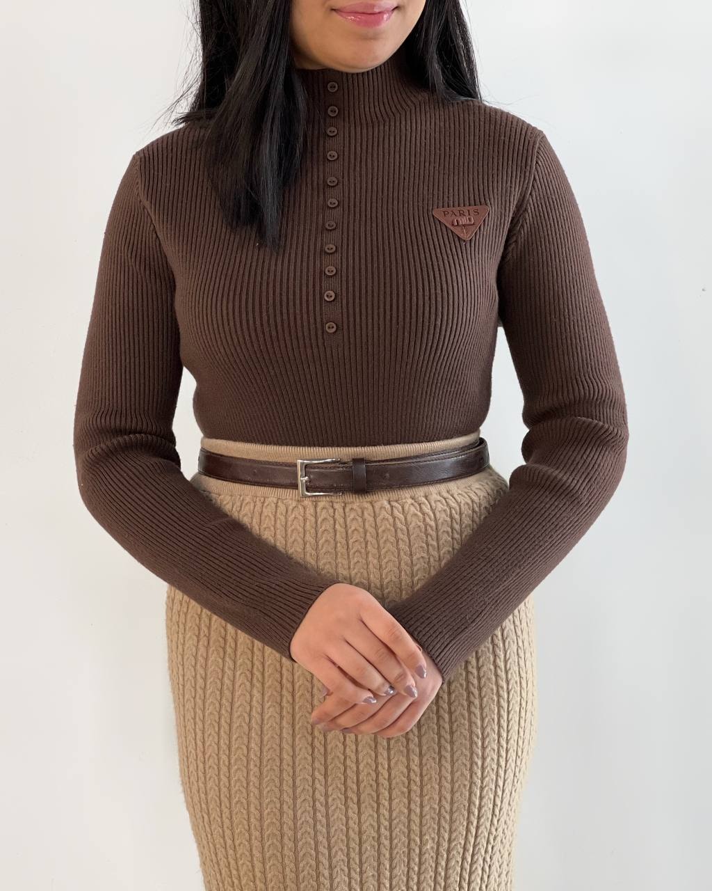 پلیور بافت یقه ایستاده گرماژ بالا کد 5192