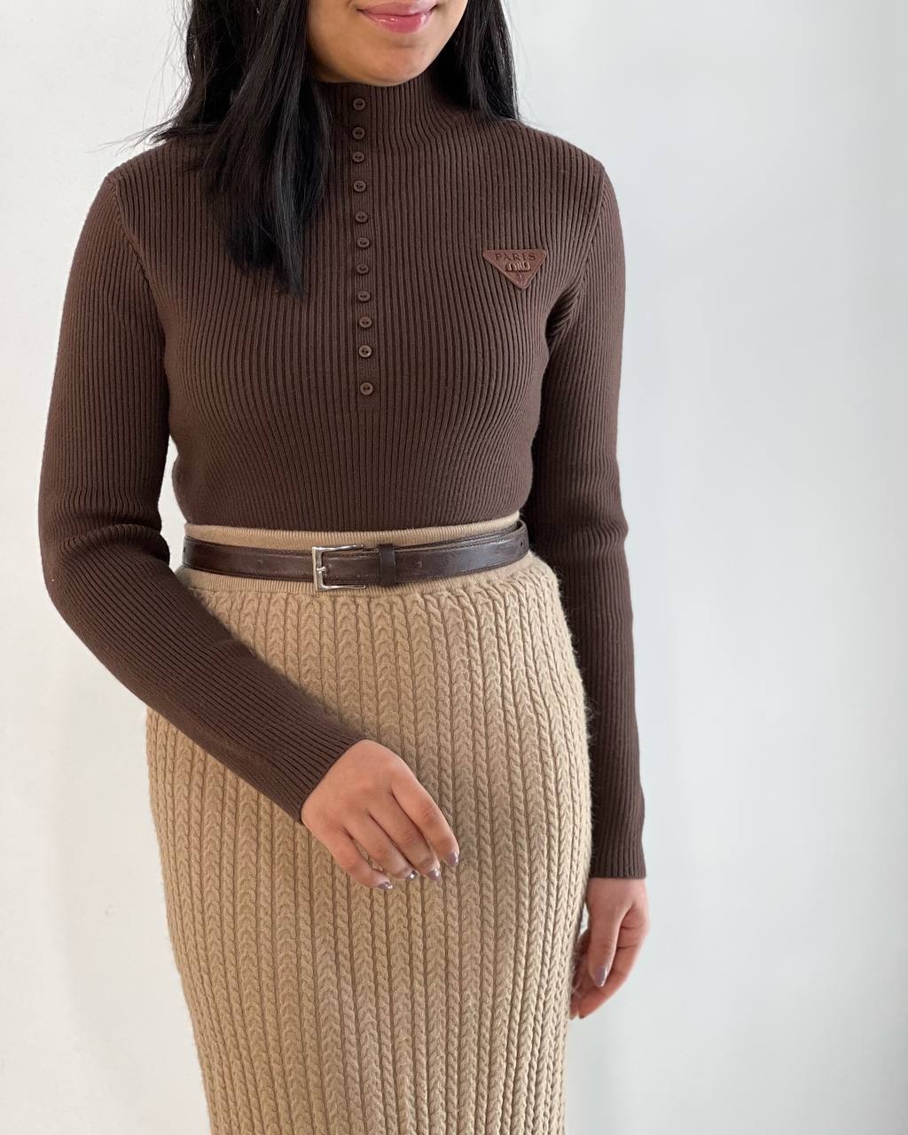 پلیور بافت یقه ایستاده گرماژ بالا کد 5192