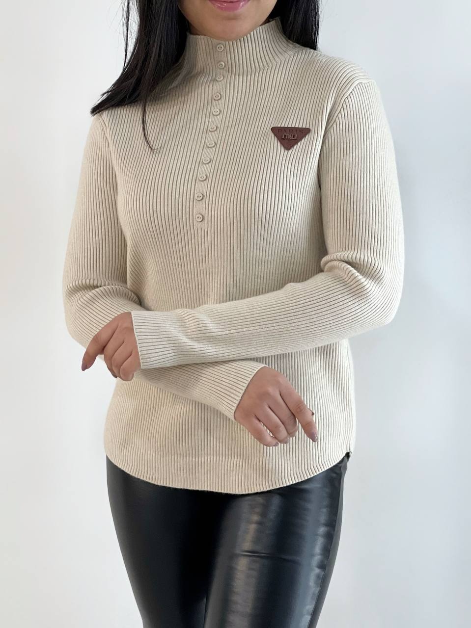 پلیور بافت یقه ایستاده گرماژ بالا کد 5192