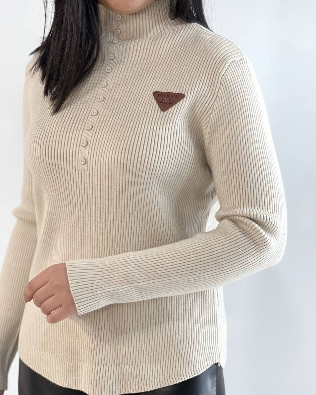 پلیور بافت یقه ایستاده گرماژ بالا کد 5192