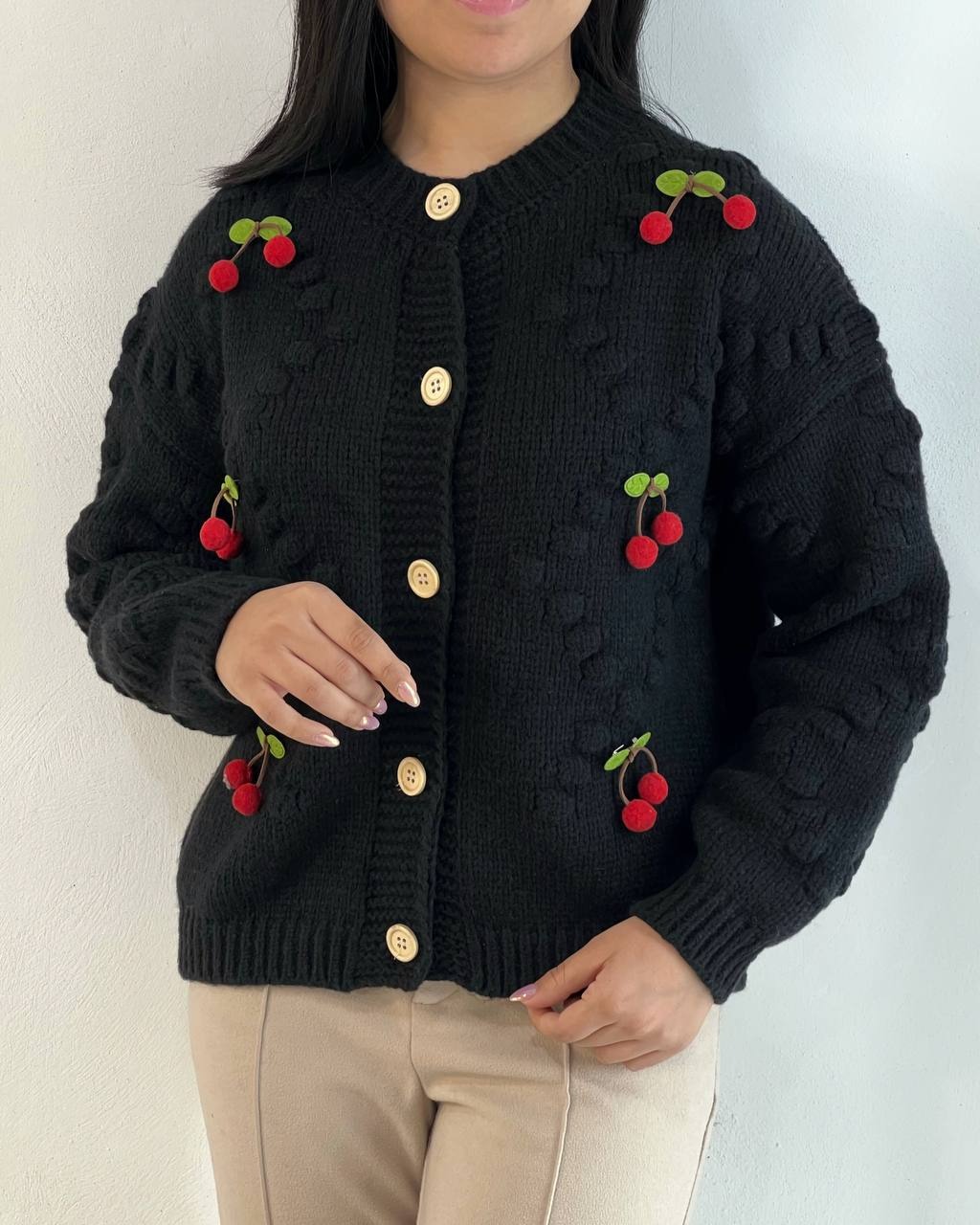 ژاکت بافت آلبالو کد 5128