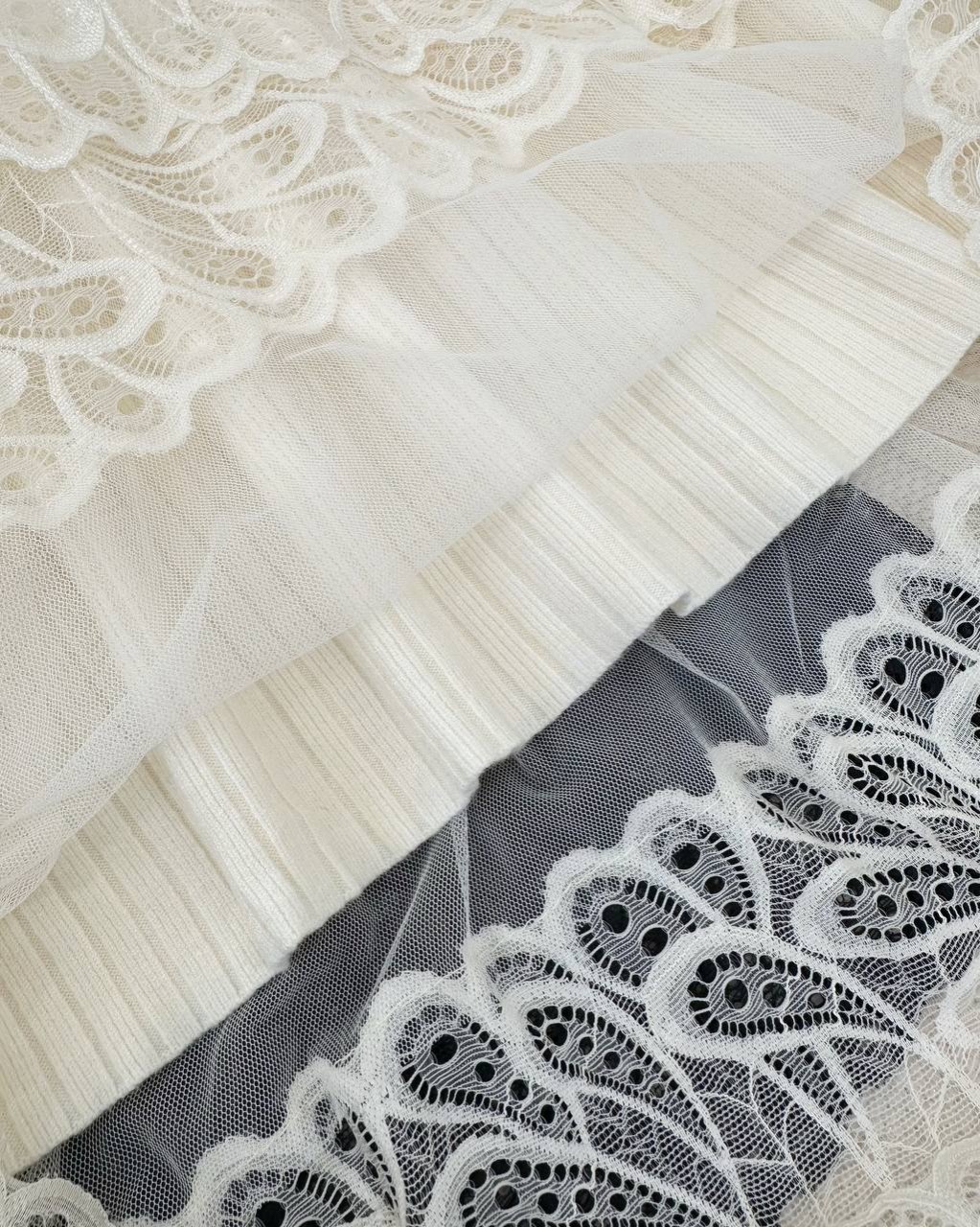 پیراهن بافت دامن توری مدل 3 کد 5200