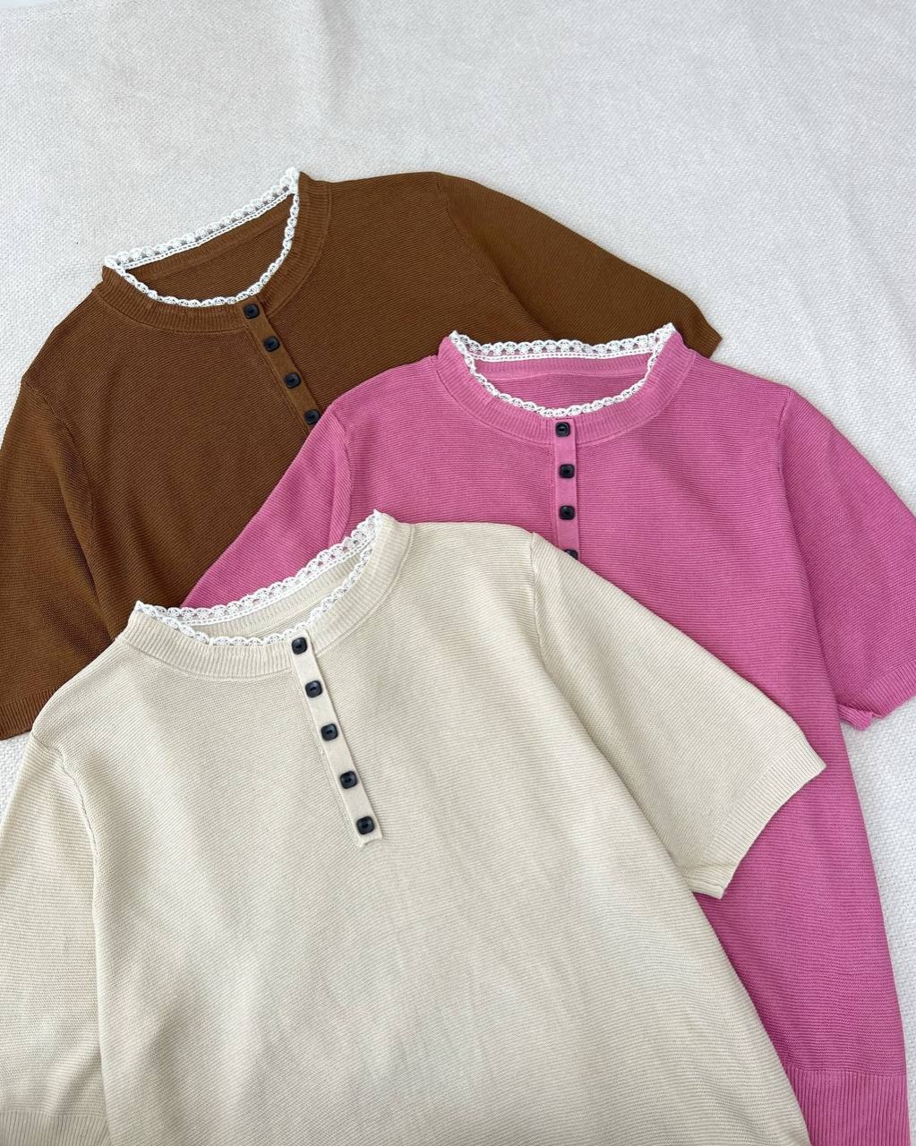 بلوز بافت آستین سه ربع کد 5100