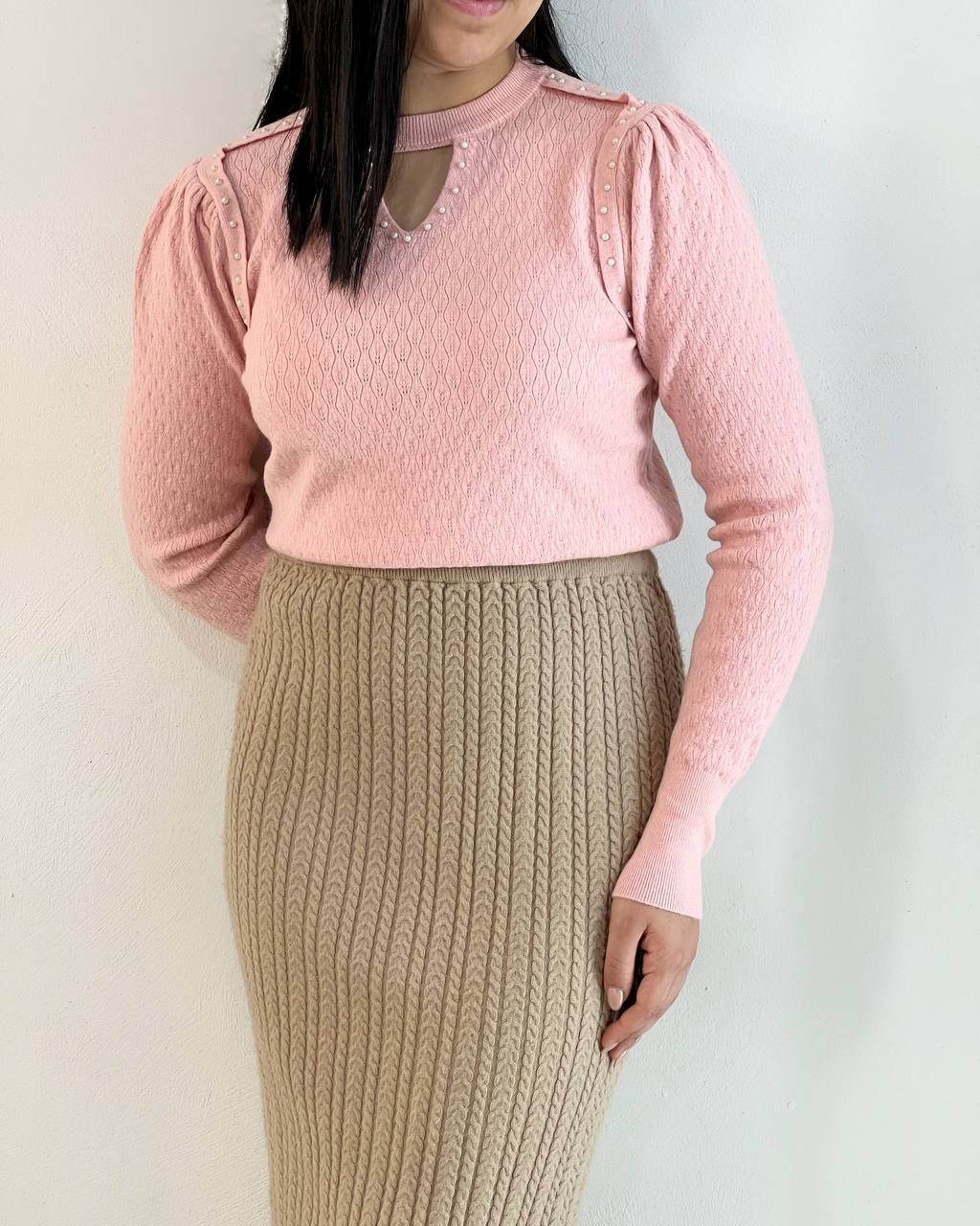 پلیور بافت گپ طرح برجسته مروارید کد 5203