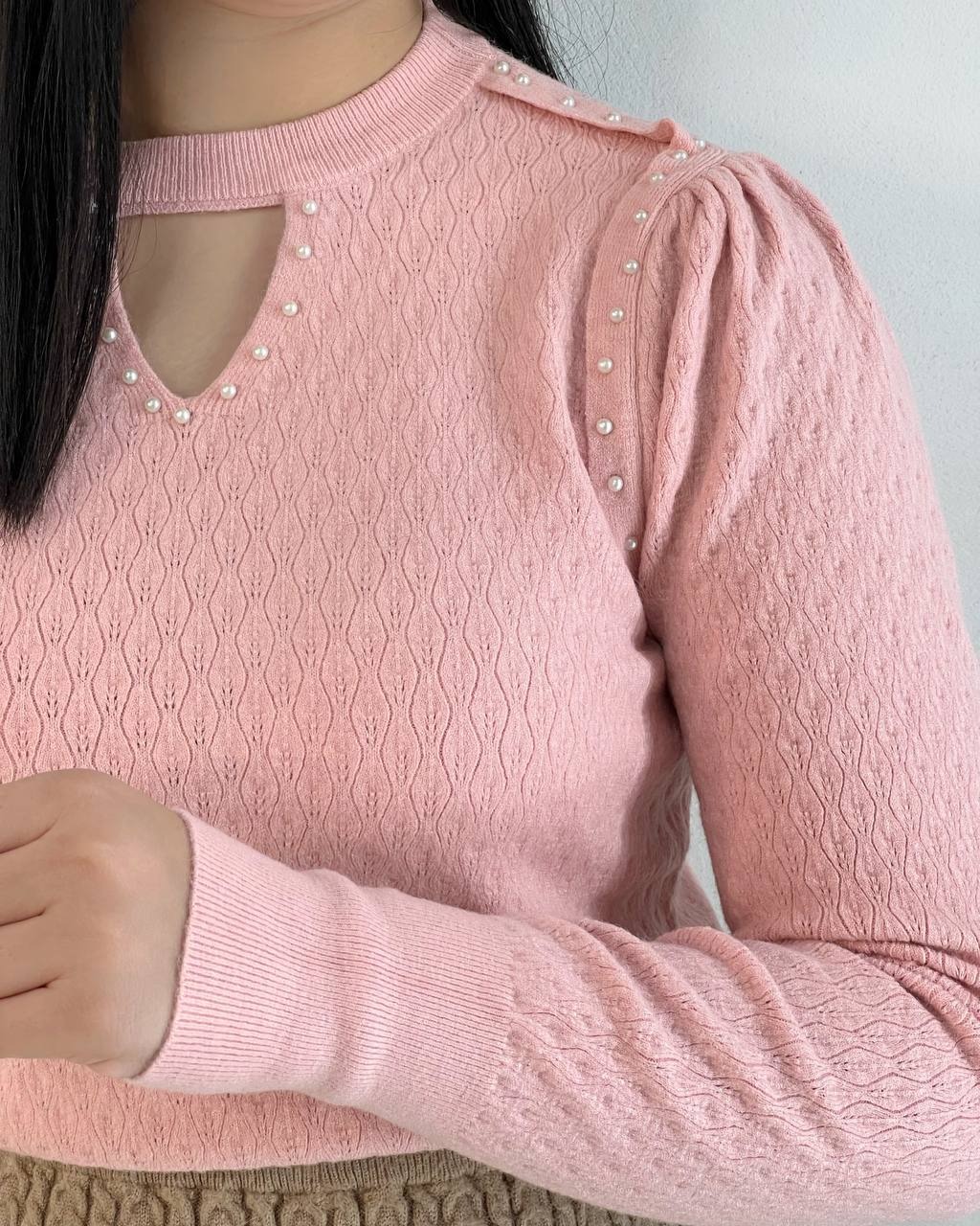 پلیور بافت گپ طرح برجسته مروارید کد 5203