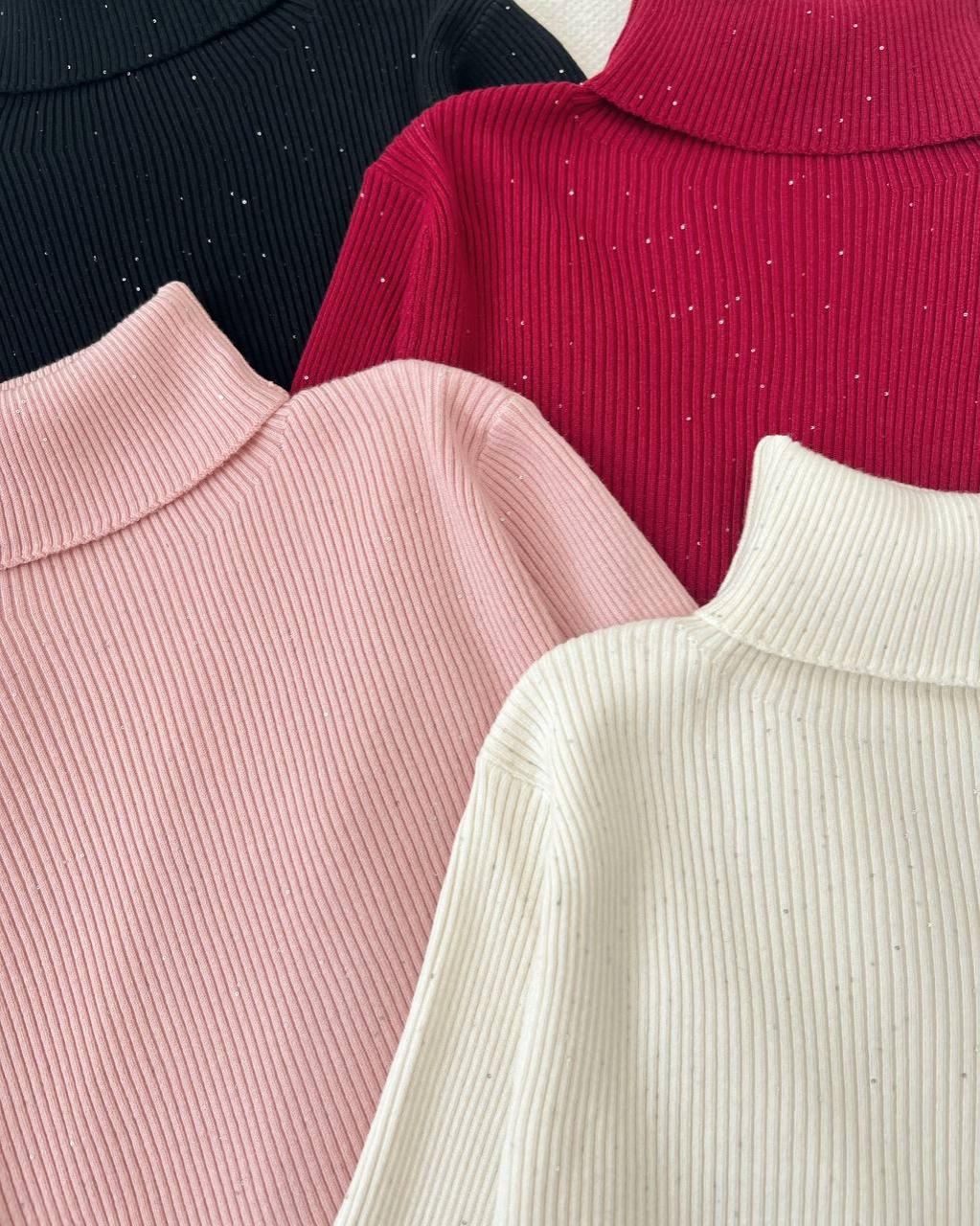 پلیور بافت یقه اسکی شاین دار کد 5204