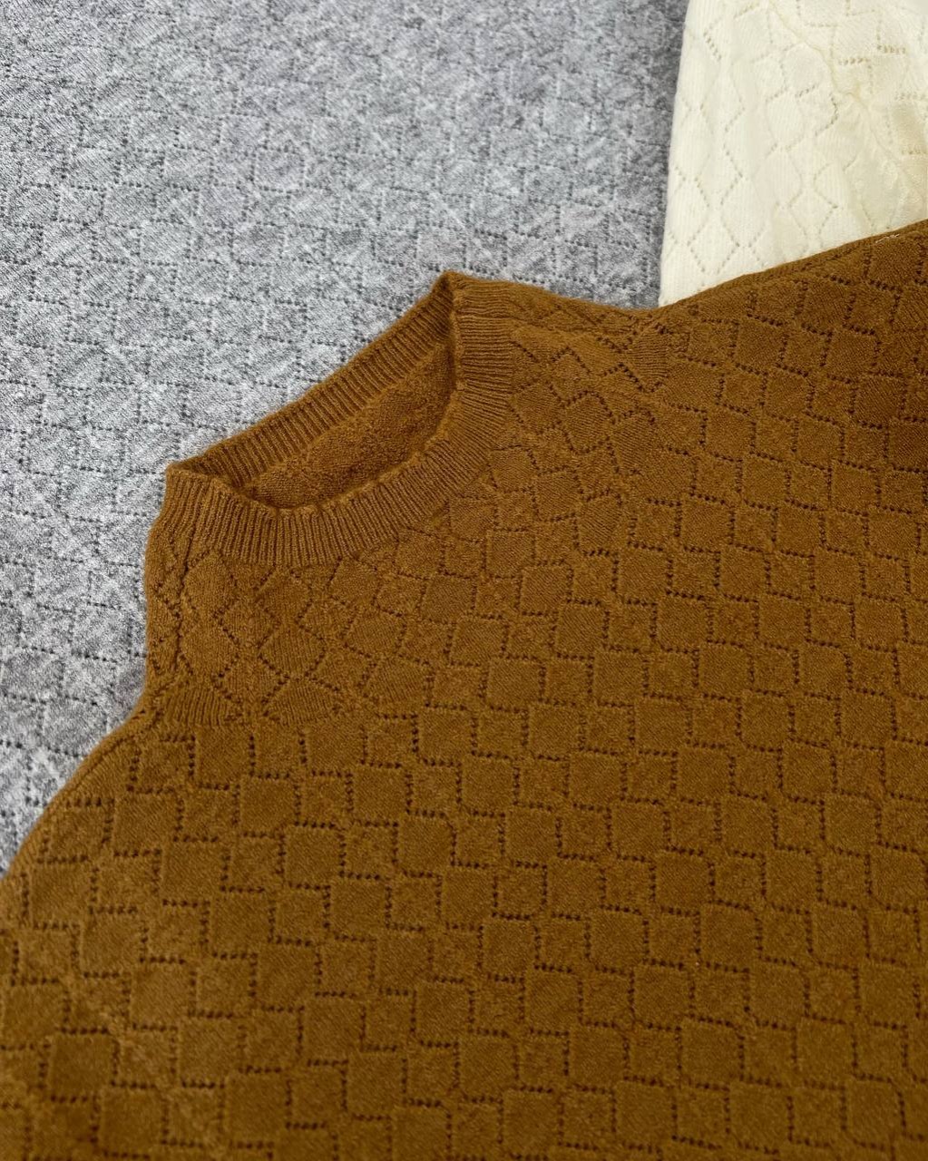 پلیور بافت آستین سه ربع 6 رنگ کد 5212