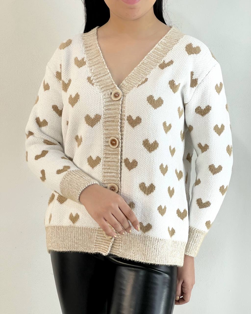 ژاکت بافت موهر قلب کد 5214