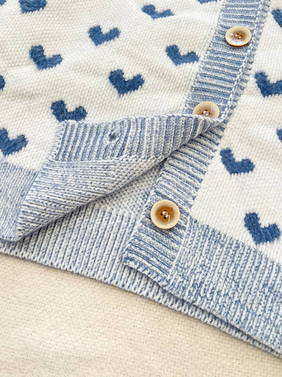 ژاکت بافت موهر قلب کد 5214