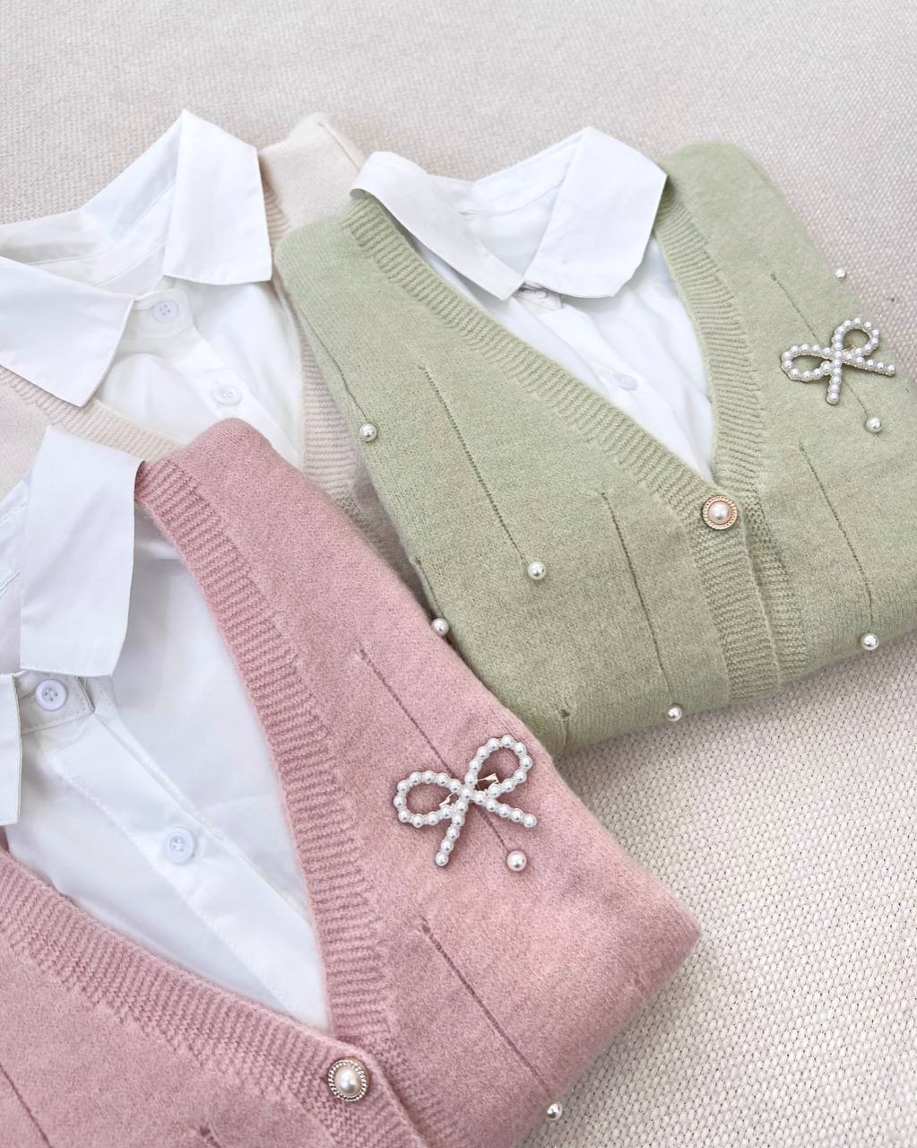 جلیقه بافت سنجاق پاپیون کد5220