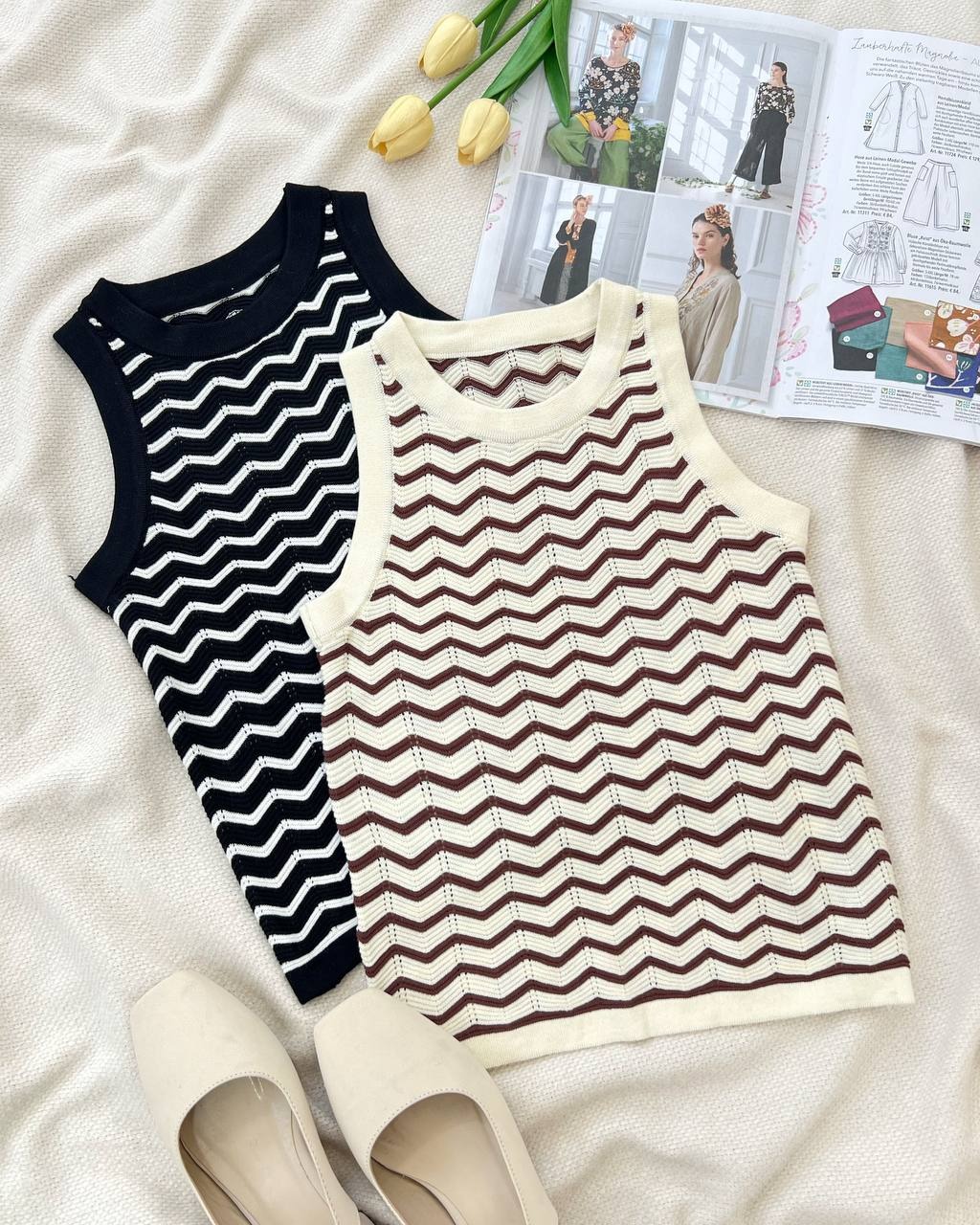 تاپ بافت زیگزاگی مدل 2 کد 5224