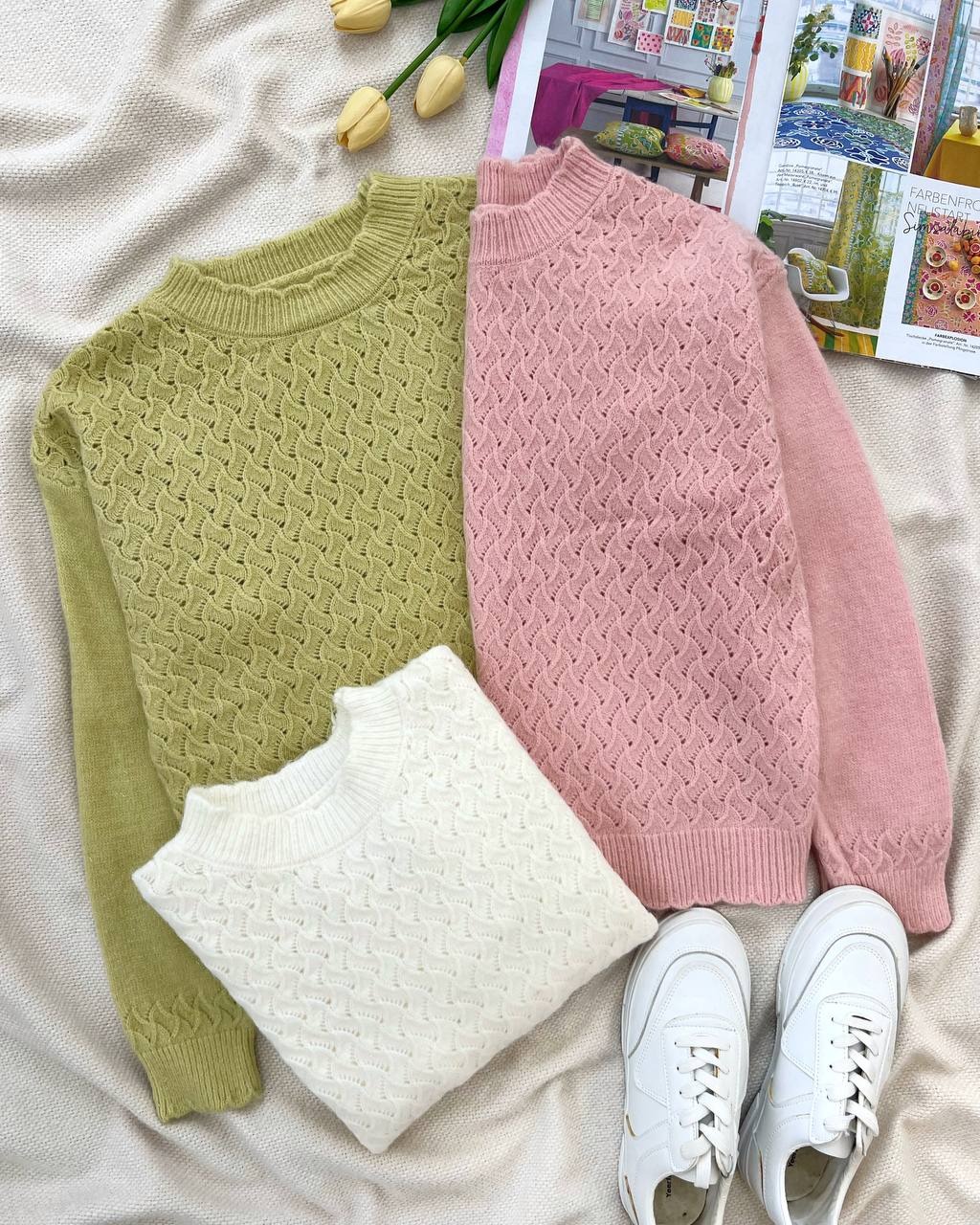 پلیور بافت لمه دار گرماژ بالا کد 5226