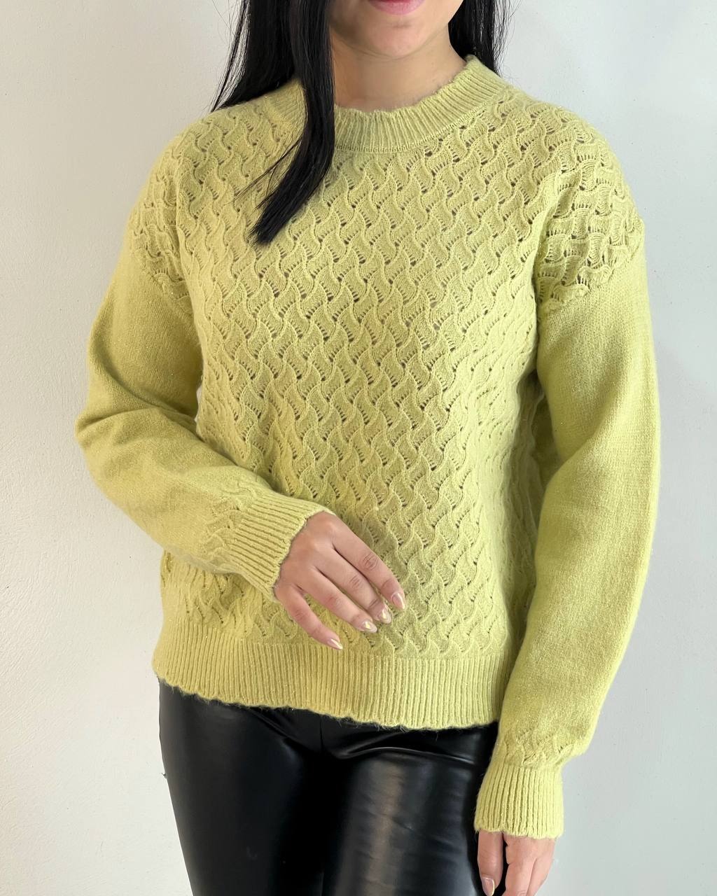 پلیور بافت لمه دار گرماژ بالا کد 5226