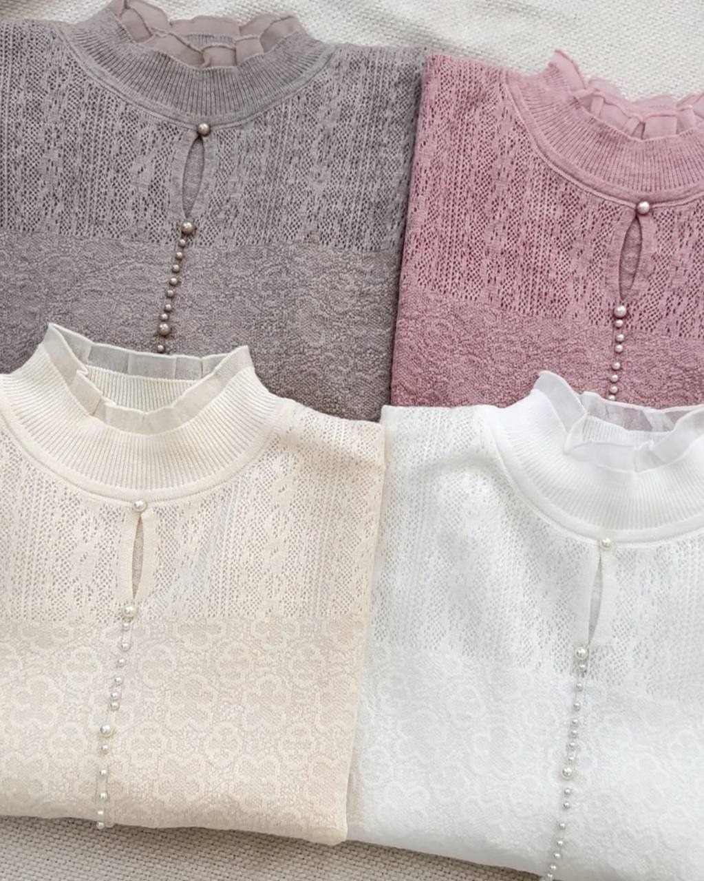 پلیور بافت طرح برجسته 4 رنگ مدل 2 کد 5229