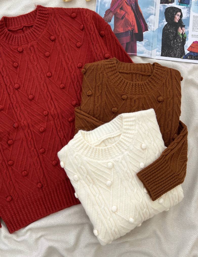 پلیور بافت لش طرح برجسته کد 5230