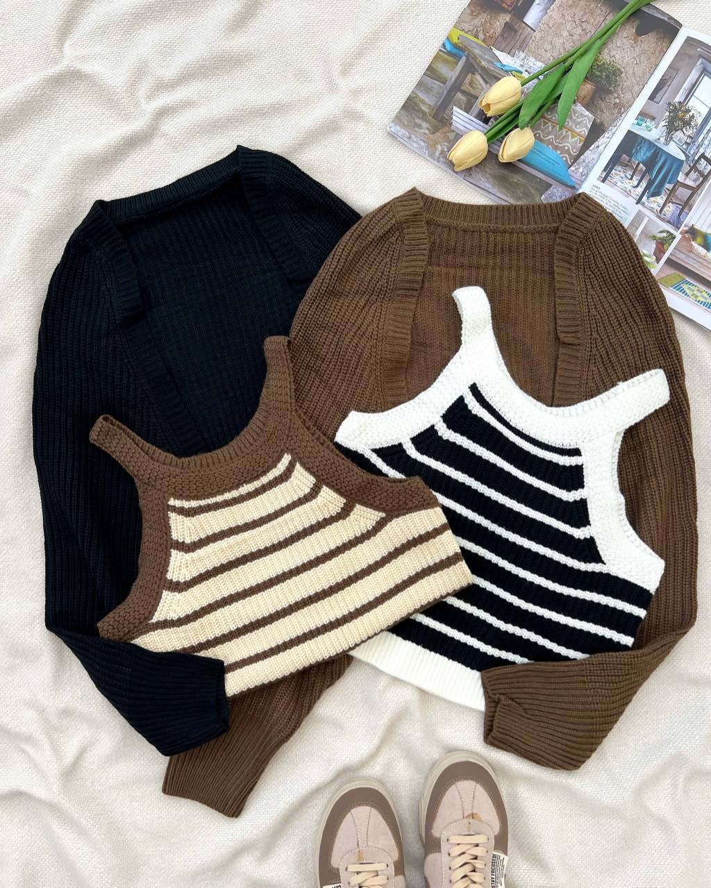 ست تاپ و رویی بافت کد 5232