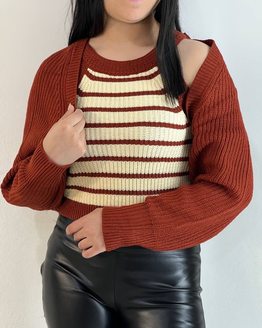 ست تاپ و رویی بافت کد 5232