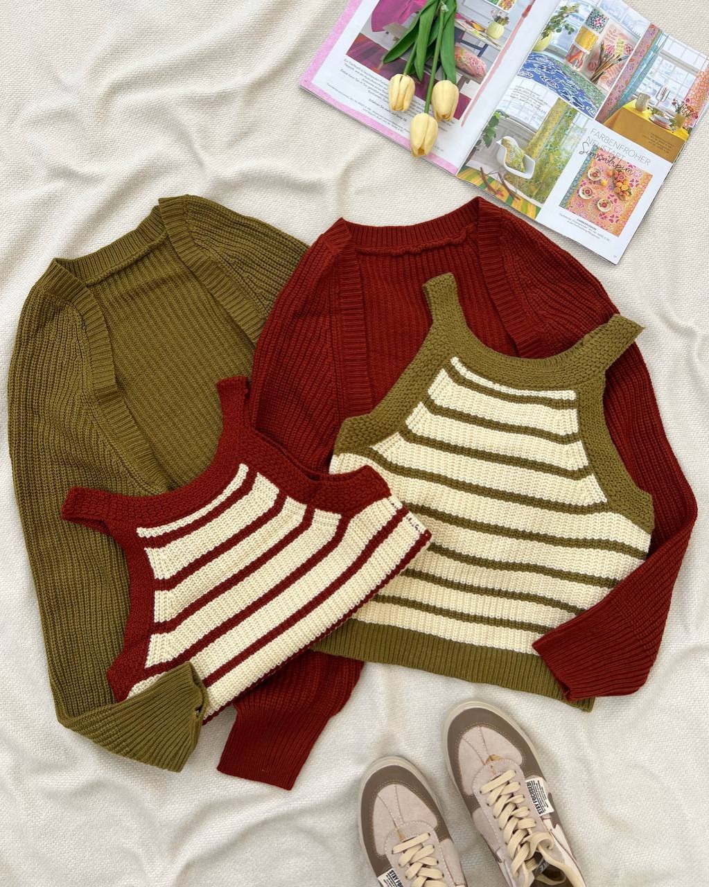 ست تاپ و رویی بافت کد 5232